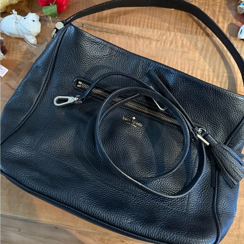 Kate Spade Black Hobo Bag with Tassel - Picture 3 of 7